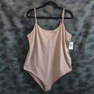 Taupe Scoop Neck Foxy Cami Bodysuit